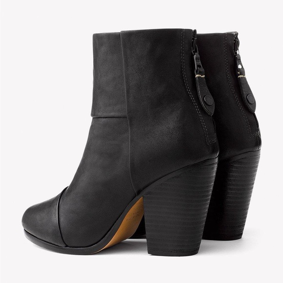 RAG AND BONE Black Leather Classic Newbury Boot - Picture 2 of 14
